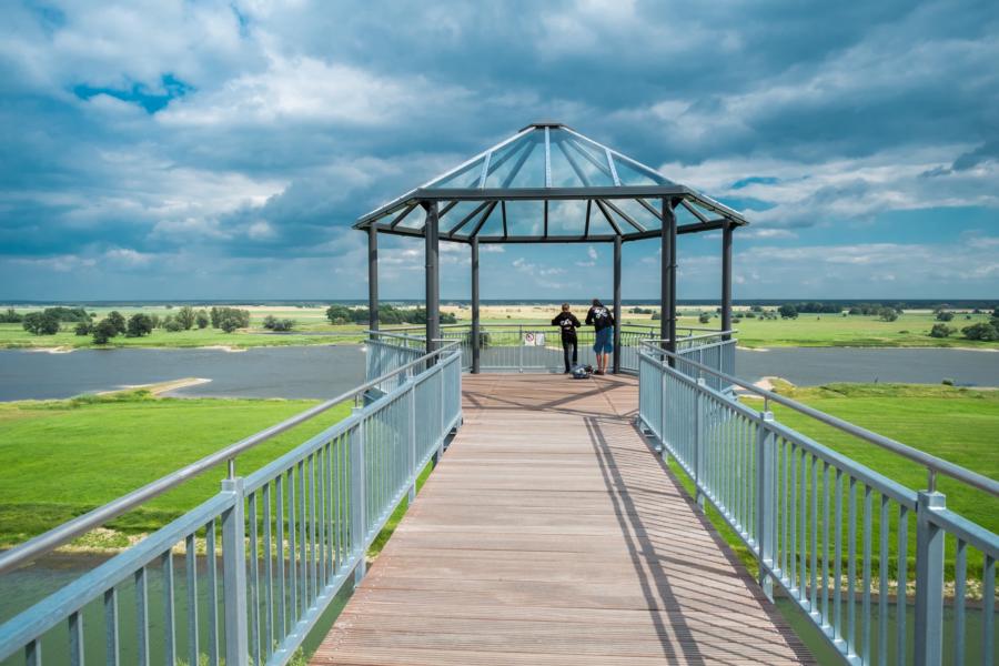 Arneburg, Aussichtsplattform über die Elbe