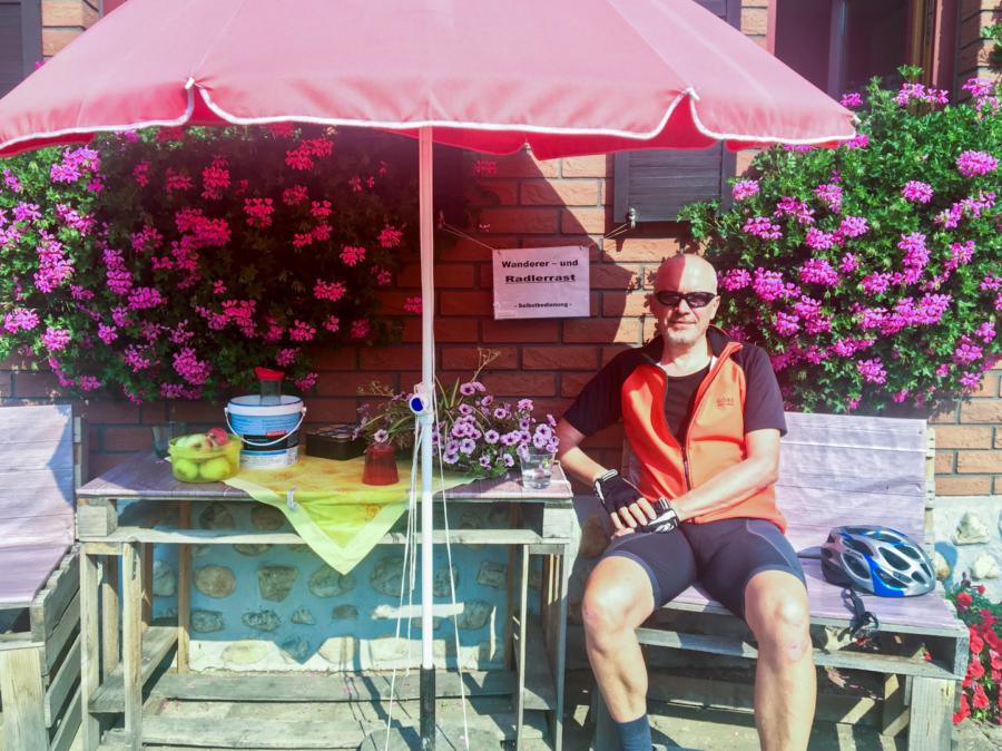 Ein Herz für müde Radler - Radlerpause in Ölknitz