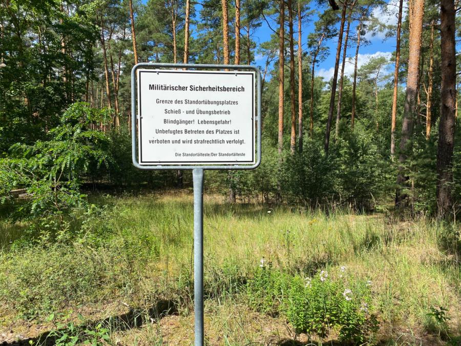 Militärischer Sicherheitsbereich am Glubigsee