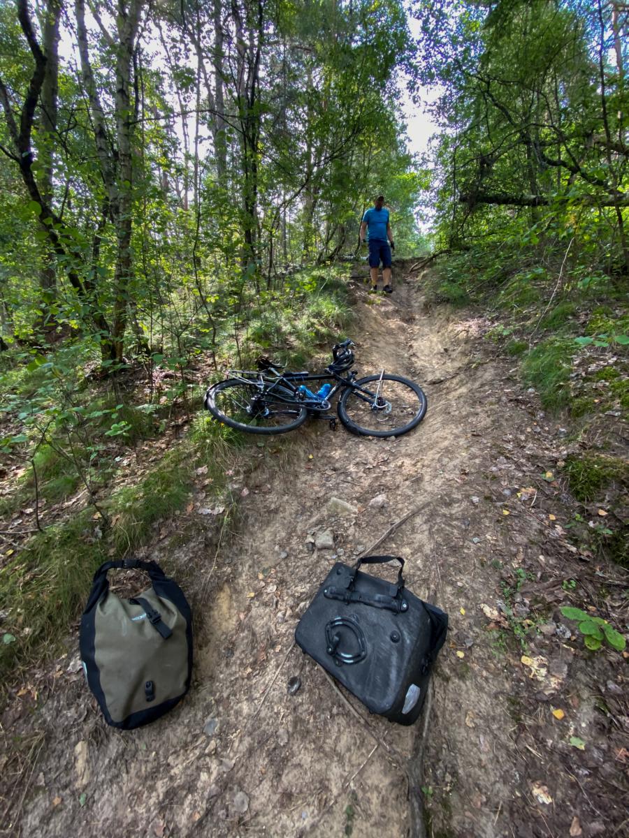 Steiler Anstieg am Glauer Berg 