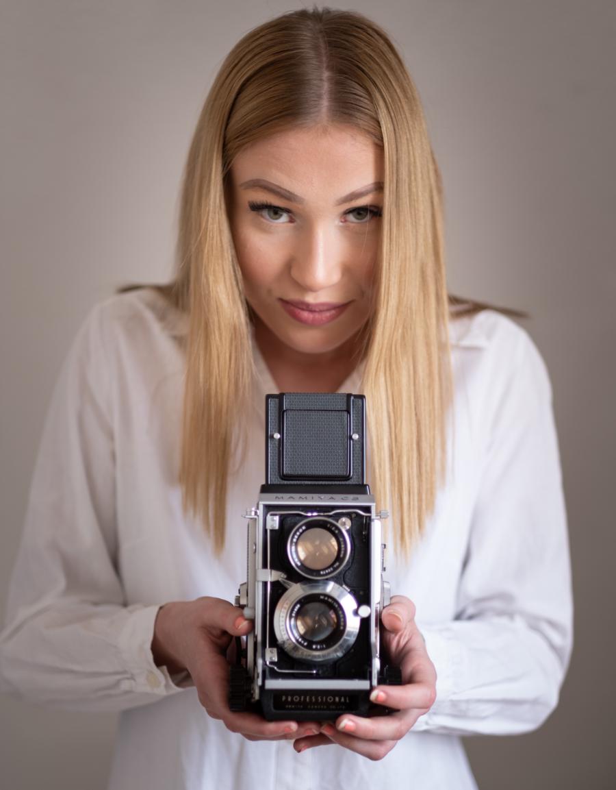 Die Mamiya als Requisite