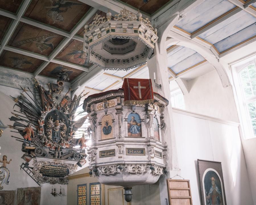 Kanzel der Kirche von Milow