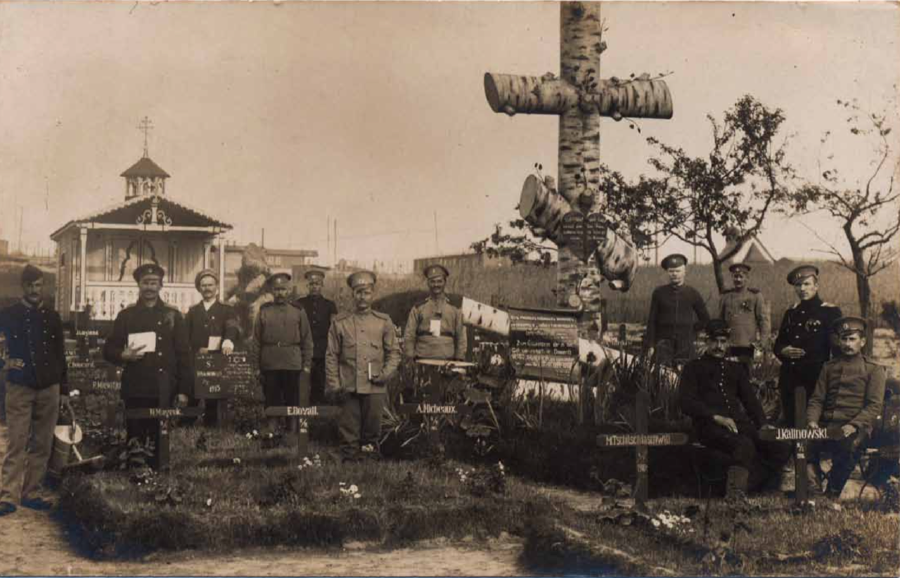 Historisches Foto des Friedhofs der Kriegsgefangenen