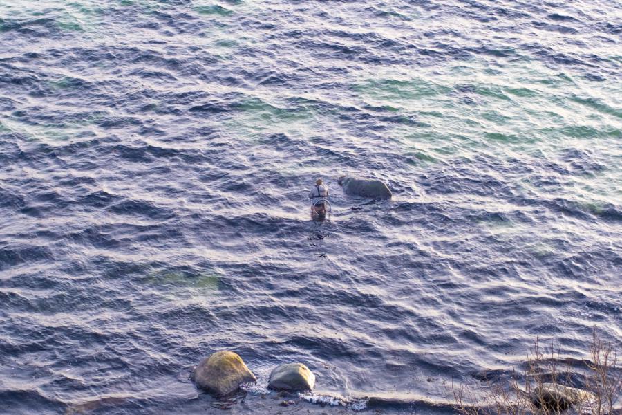 Angler in der Ostsee