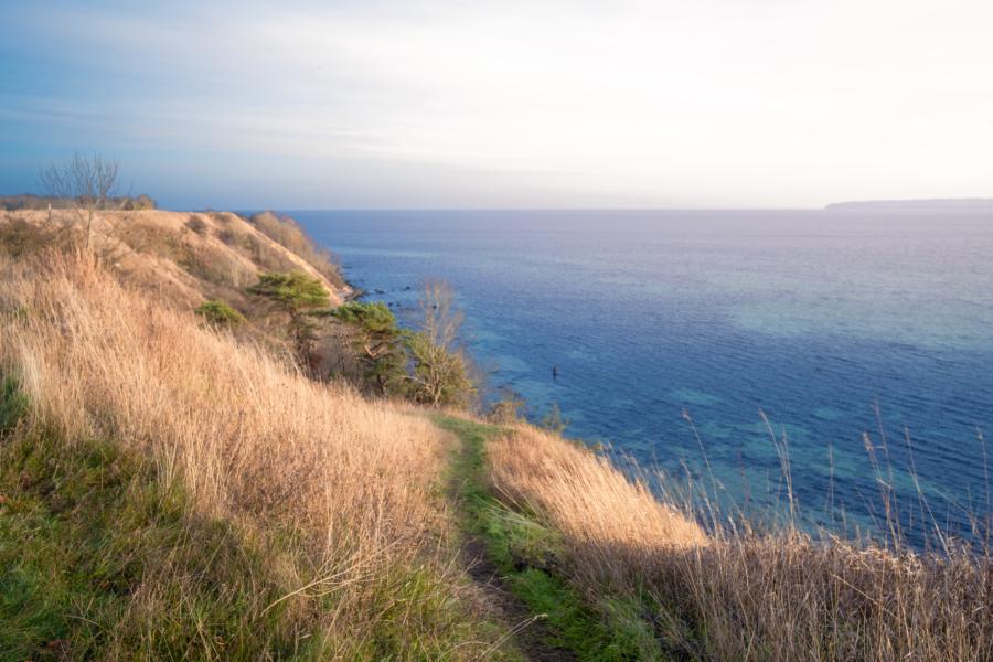 Schöne Aussicht auf die Steilküste