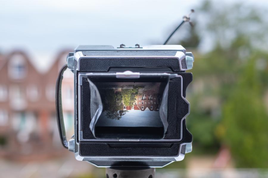 Linhof 6x9, Mattscheibenansicht