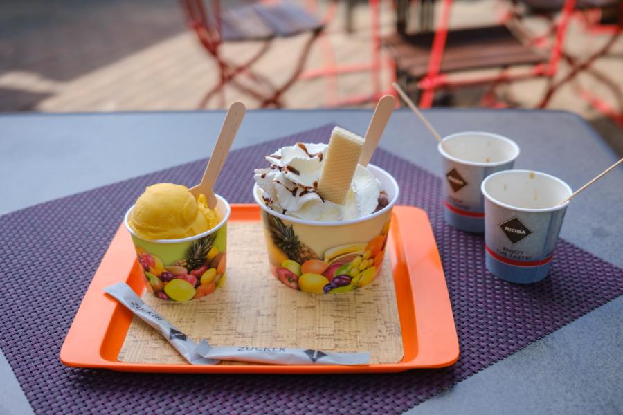 Verdiente Eispause an der Dranseschlucht