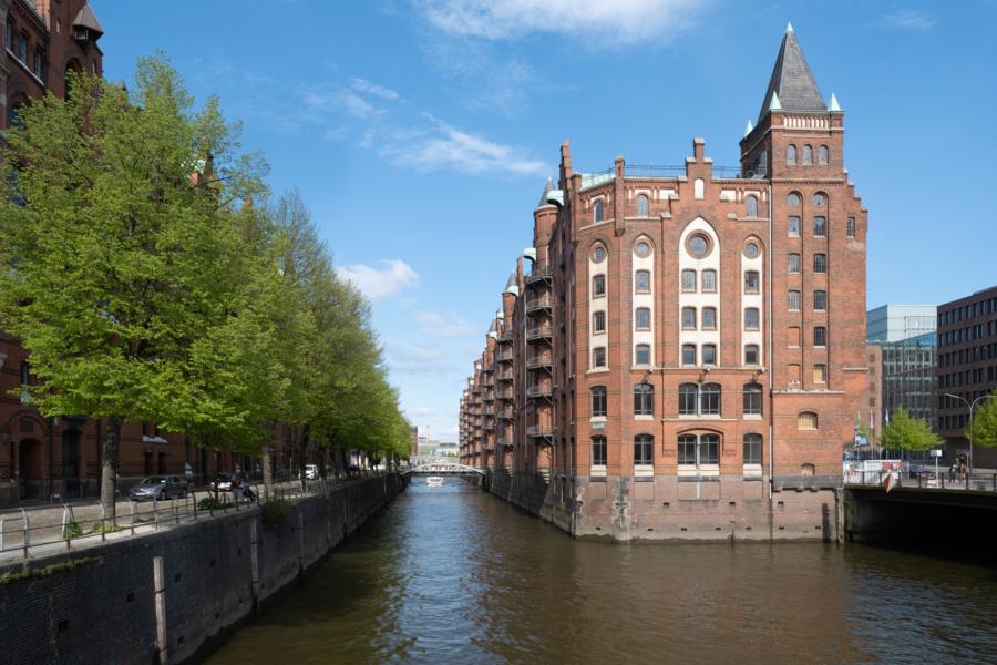 Blick in die Speicherstadt, St Annen Fleet
