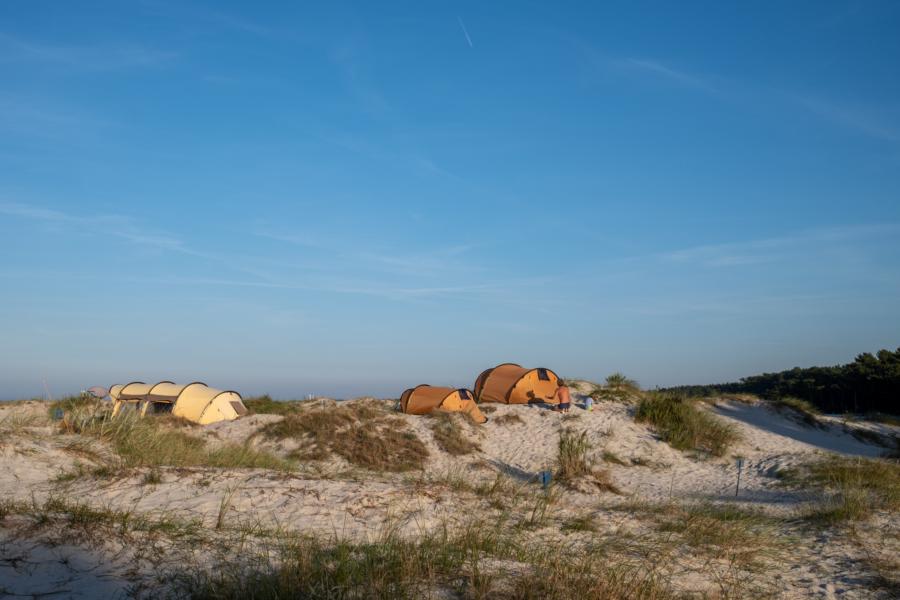 Zelten in den Dünen: Regenbogencamp in Prerow