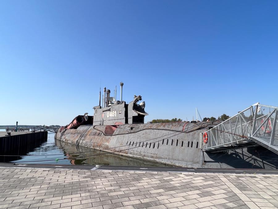 Sowjetisches U-Boot U461 in Peenemünde
