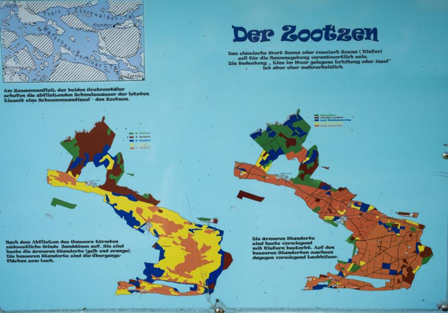 Erläuterung zur Entstehung des Zootzen; Rastplatz Zootzen am Rhinkanal