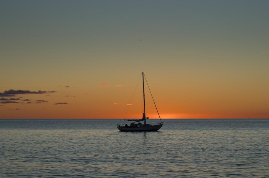 Sonnenuntergang an der Westküste