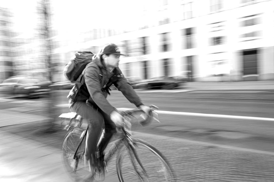 Radfahrer am Potsdamer Platz
