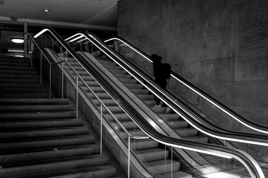 Fahrtreppen im Bahnhof Potsdamer Platz