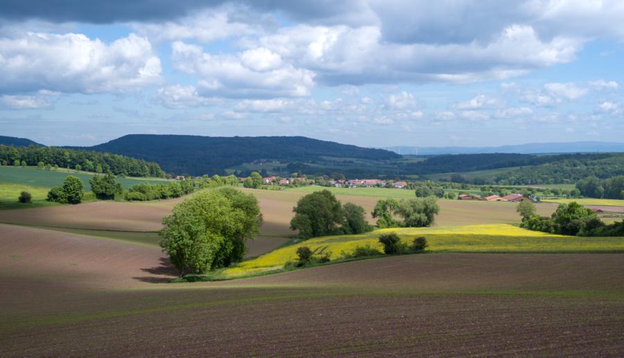Blick vom Eschenberg nach Gelliehausen